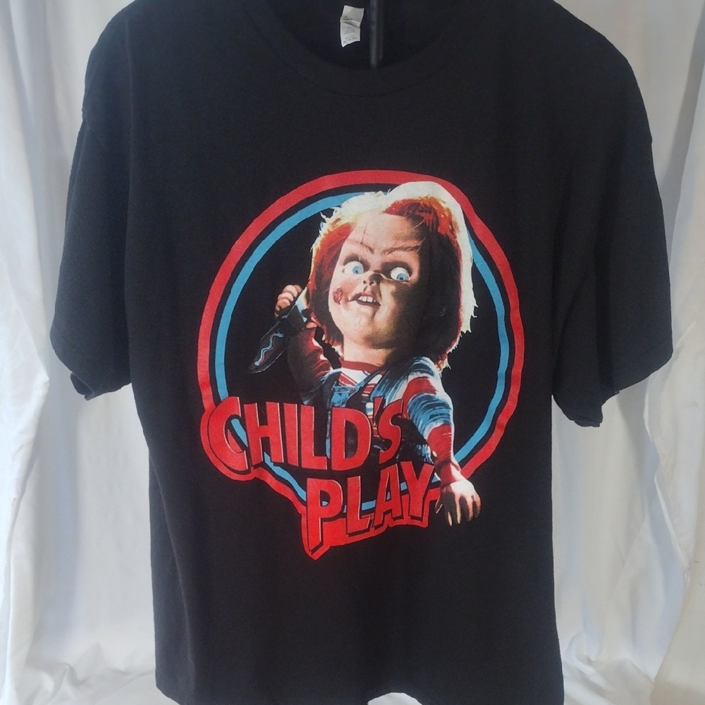 Child's Play Chucky Alstyle Black Heavyweight T-Shirt XL